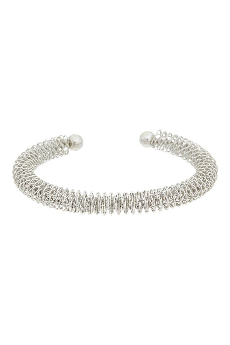 Textured Cuff Bracelet, Main, color, SILVER