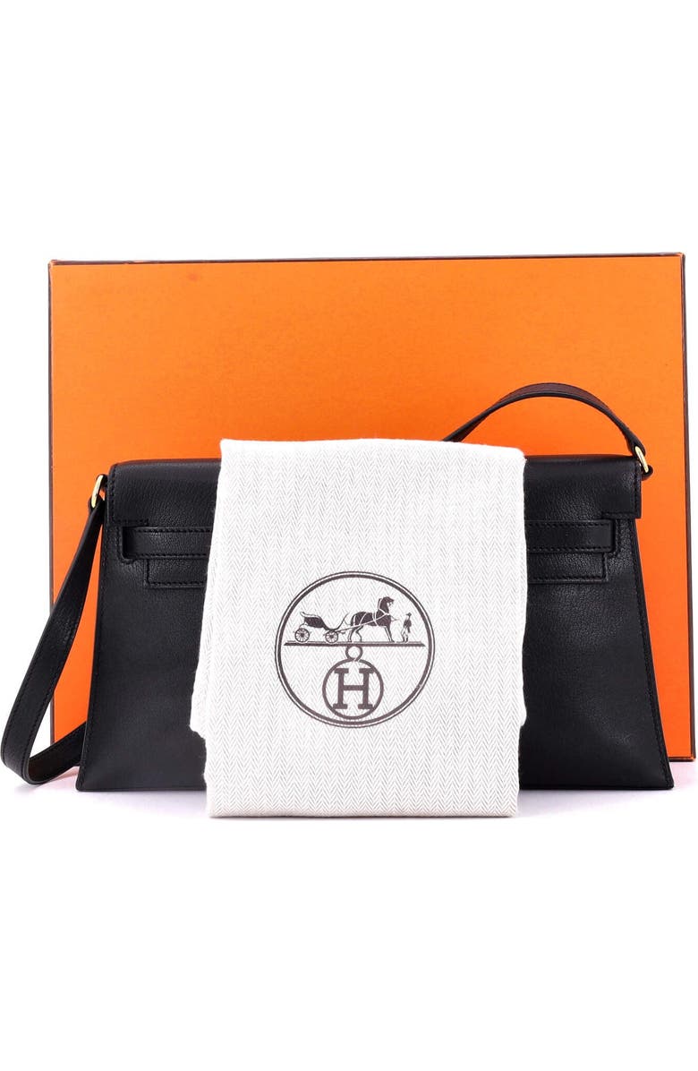 Pre-Owned Hermes Kelly Elan Shoulder Bag Chevre Chamkila, Alternate, color, Noir