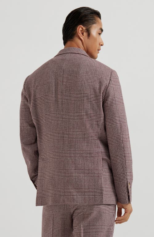 Brunello Cucinelli Deconstructed Cavallo Blazer In Burgundy