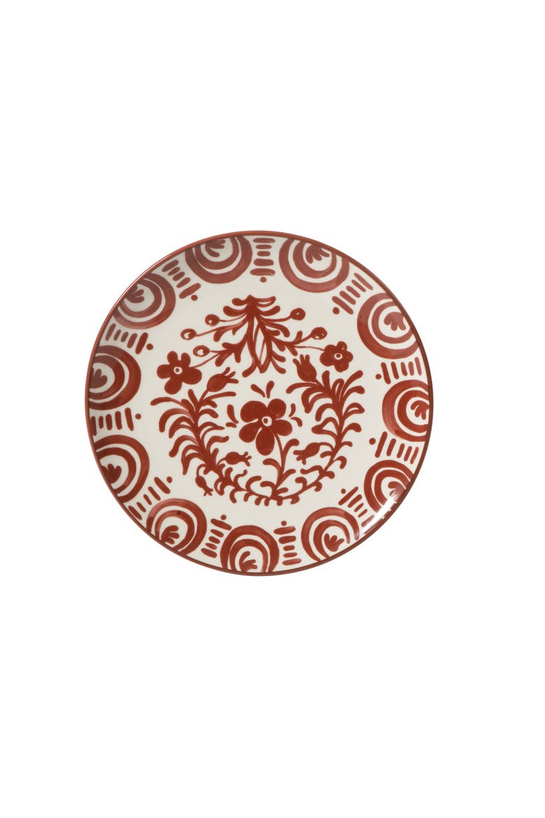 2-Time Oprah's Favorite Things, Valencia Flor 16 Piece Plates and Bowls Dinnerware Set, Alternate, color, Pomegranate Red