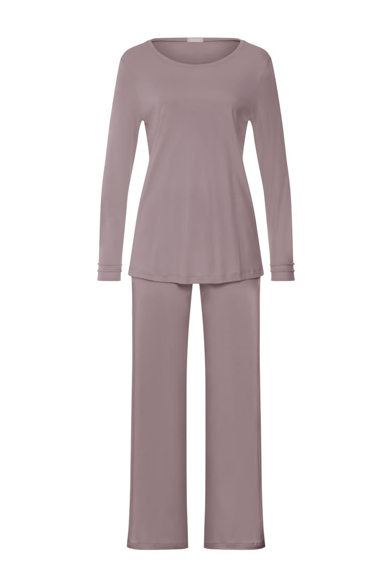 Pilar Pleated Cotton Pajama Set, Main, color, Stormy Rose