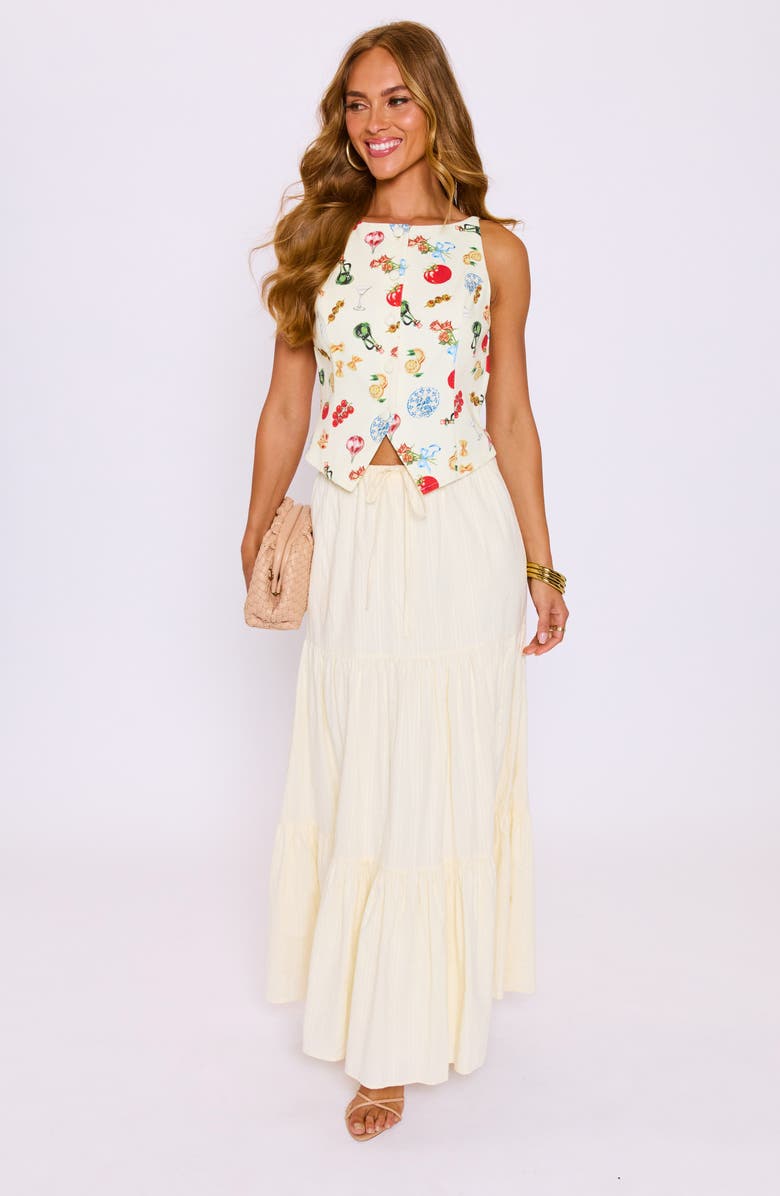 VICI Collection Lily Tiered Maxi Skirt, Alternate, color, Butter