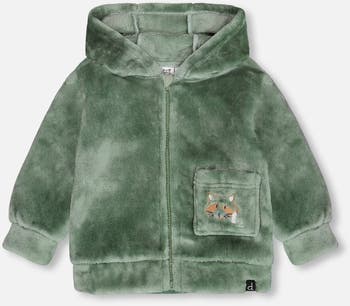 Deux Par Deux Plush Hooded Jacket