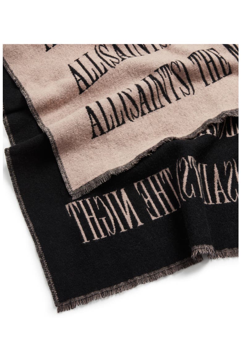Varsity Woven Wool Blend Scarf, Alternate, color, BLUSH BLACK