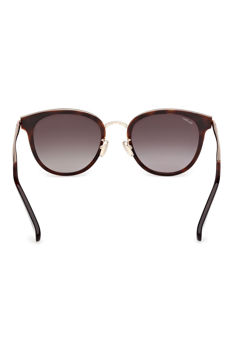 54mm Round Sunglasses, Alternate, color, DARK HAVANA / GRADIENT BROWN