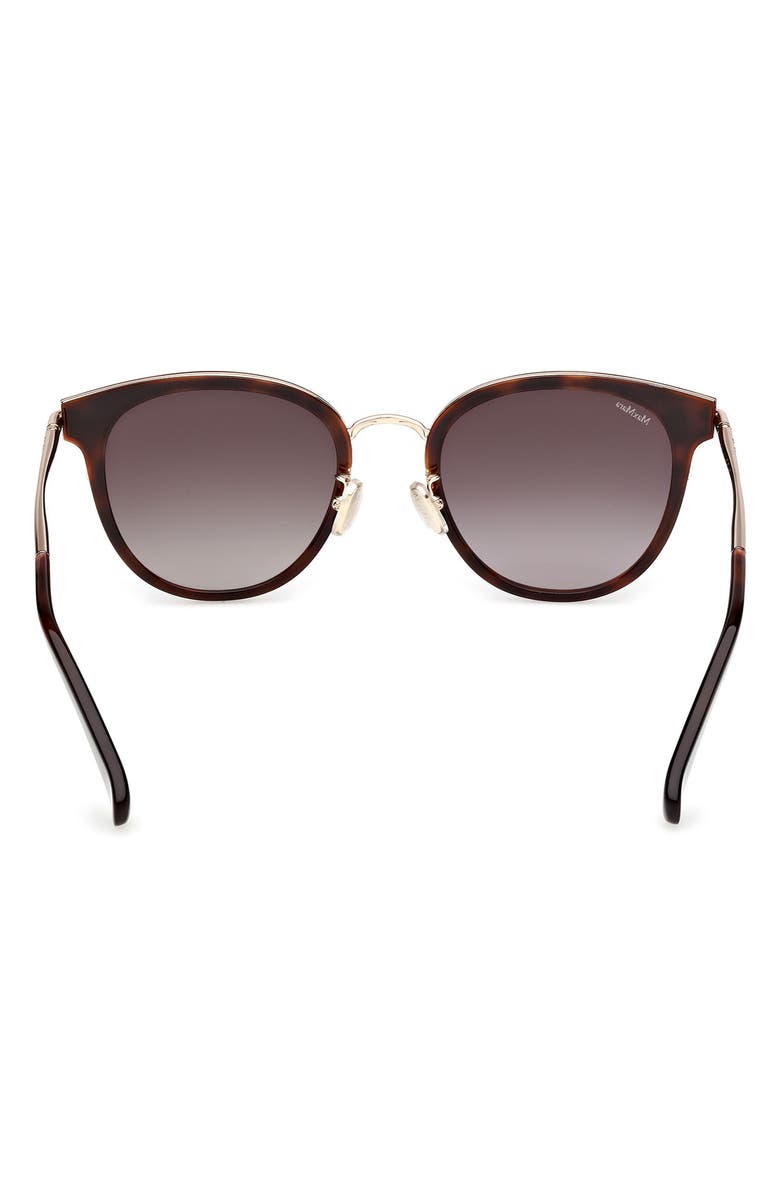 Max Mara 54mm Round Sunglasses, Alternate, color, Dark Havana / Gradient Brown