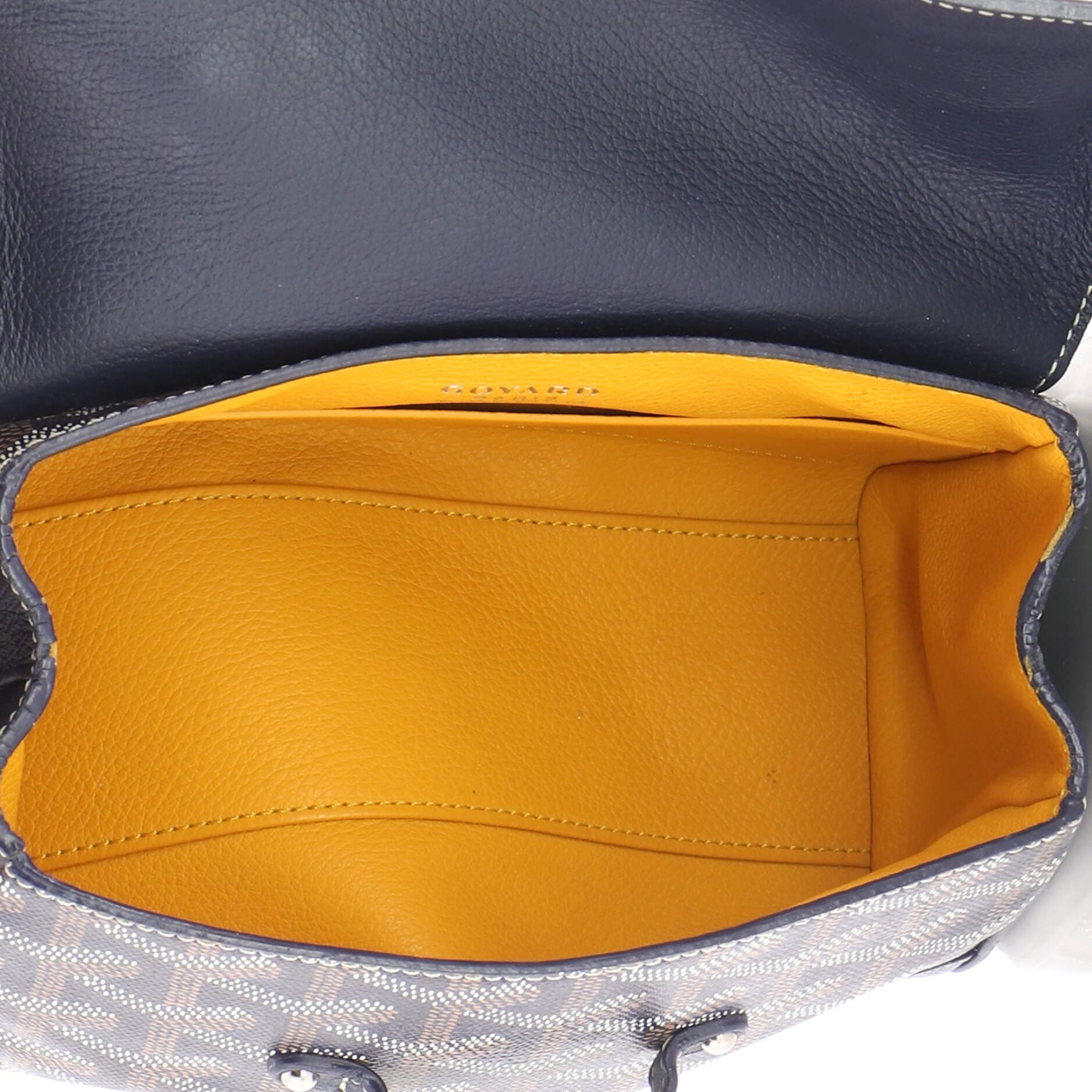 Saigon Top Handle Bag Coated Canvas with Leather Mini, Alternate, color, Blue