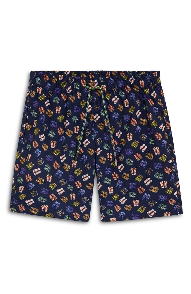 Bugatchi Cosmo Print Swim Trunks, Alternate, color, 