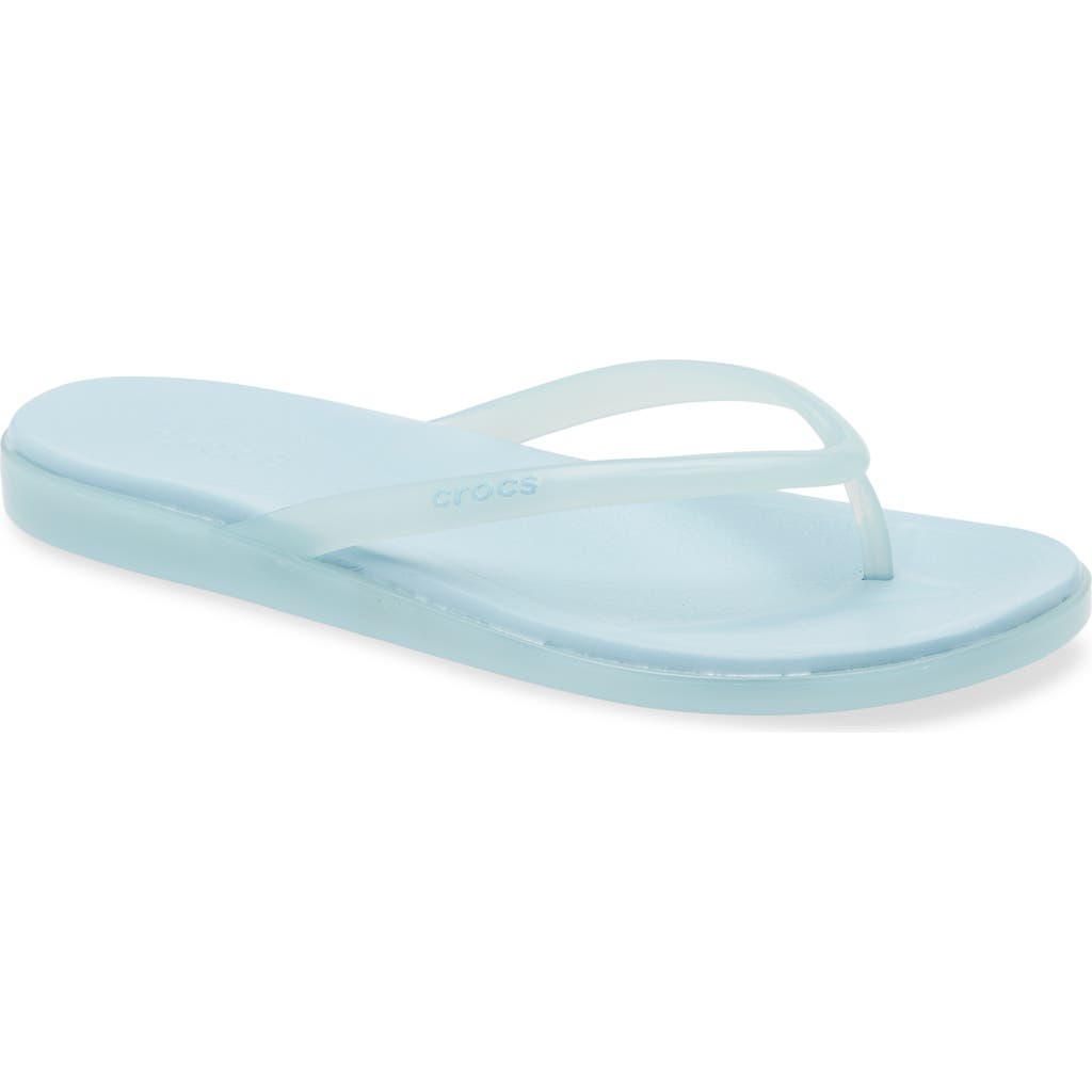 CROCS Miami Flip Flop in Sky Blue Jelly at Nordstrom, Size 10