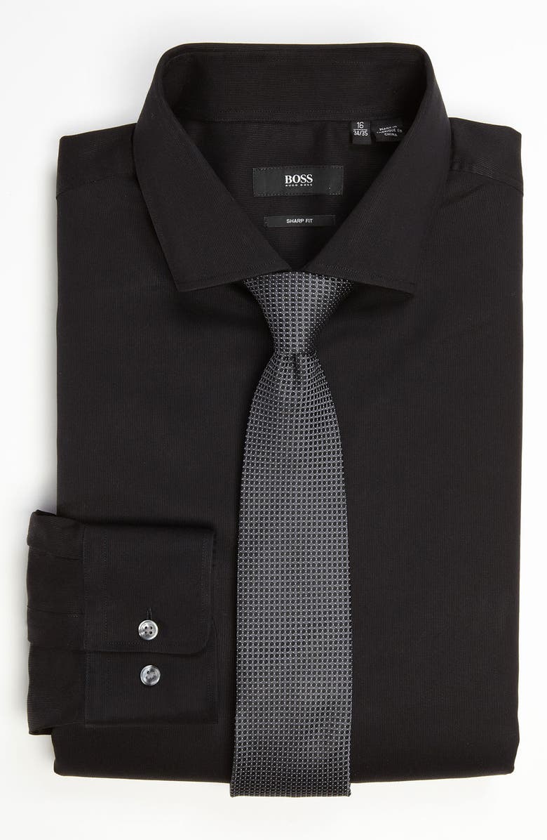 BOSS HUGO BOSS 'Miles' Sharp Fit Tonal Stripe Cotton Dress Shirt | Nordstrom