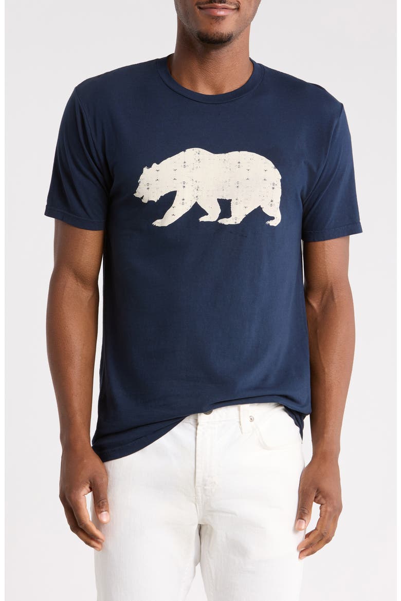 Cali Bear Cotton Graphic T-Shirt, Main, color, NAVY