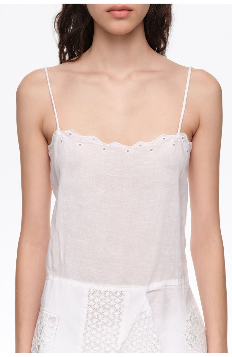 Bimba y Lola Embroidered Asymmetric Handkerchief Hem Top, Alternate, color,