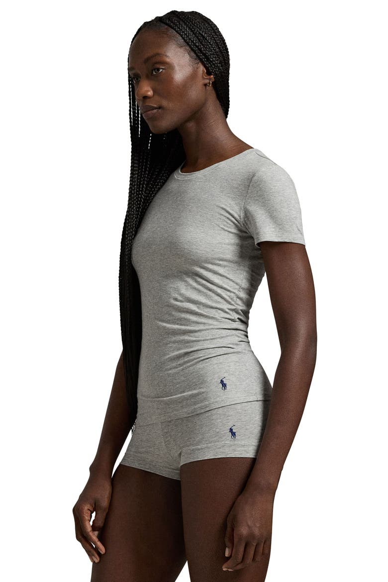 Stretch Cotton T-Shirt, Alternate, color, HEATHER GREY