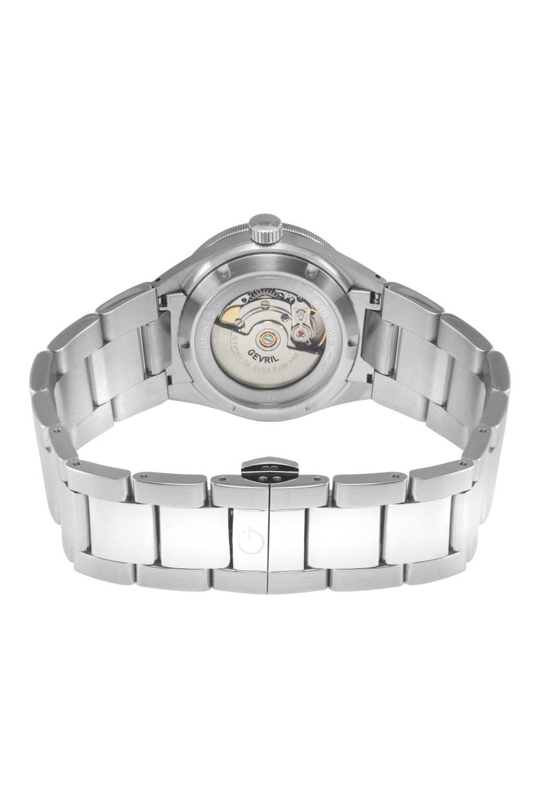 Belmont GMT Automatic Bracelet Watch, 44mm, Alternate, color, SILVER