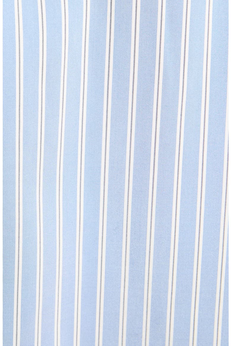 Striped Silk Boyfriend Shirt, Alternate, color, SKY BLUE/ OFF WHITE