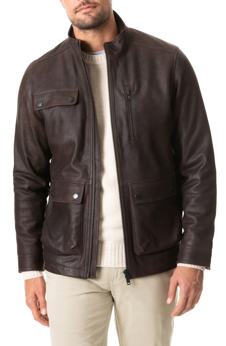 Rodd & Gunn Silverdale Leather Jacket, Main, color,