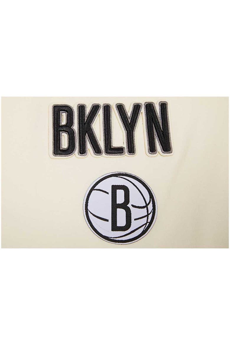 Women's Pro Standard Cream Brooklyn Nets Retro Classic Cropped Boxy T-Shirt, Alternate, color, Cream