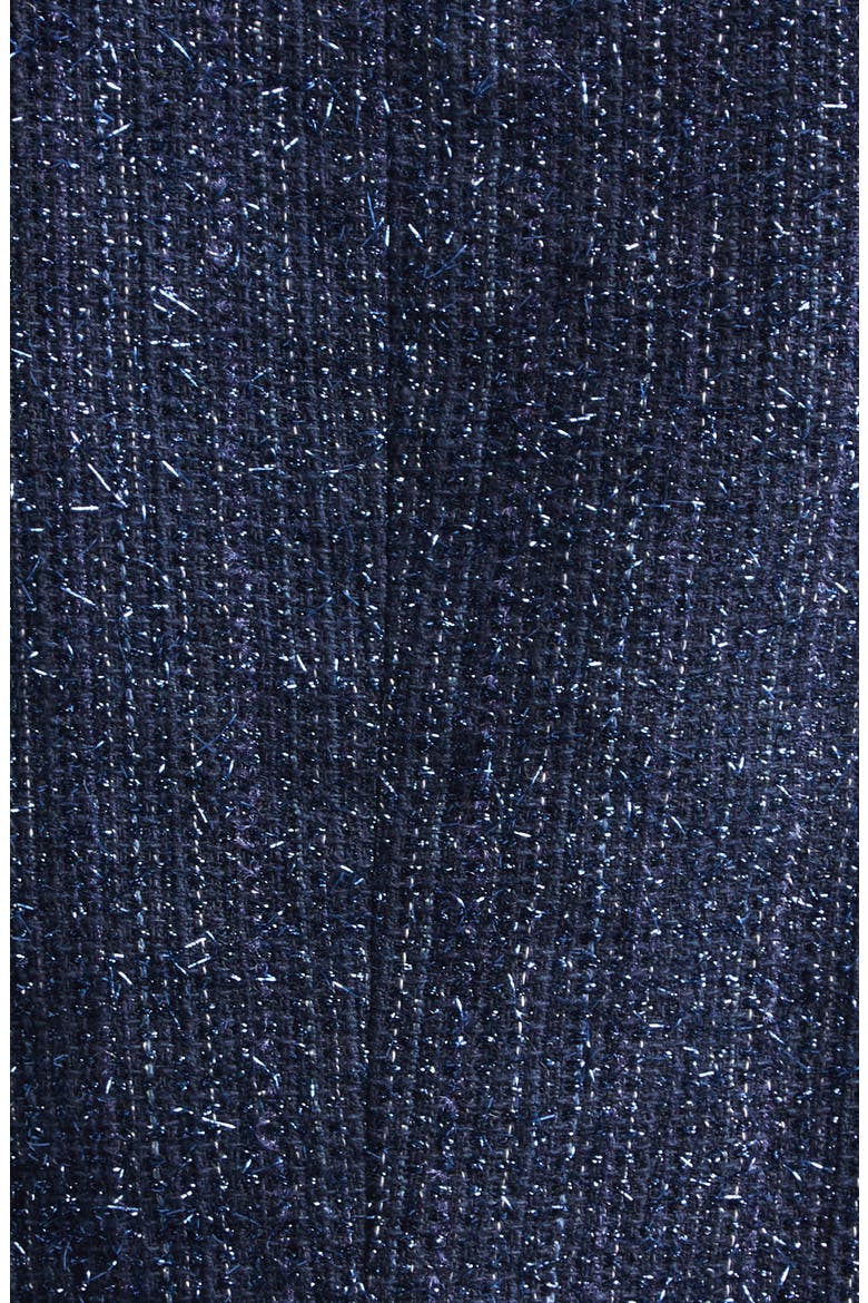 Metallic Shimmer Tweed Bolero Jacket, Alternate, color, MIDNIGHT METALLIC