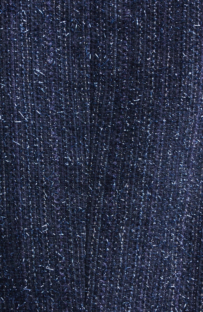 ST. JOHN Metallic Shimmer Tweed Bolero Jacket, Alternate, color, Midnight Metallic