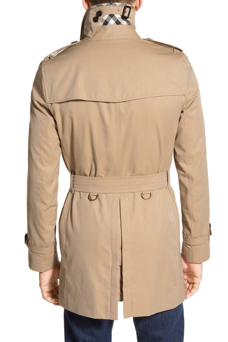 Kensington Double Breasted Trench Coat, Alternate, color, HONEY
