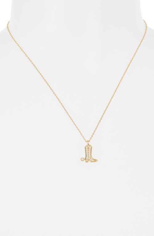 BP. BP. CRYSTAL COWBOY BOOT PENDANT NECKLACE