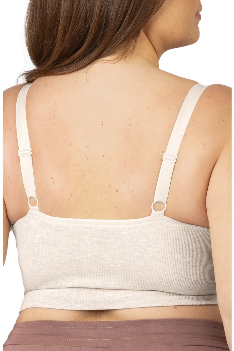 Sublime Hands-Free Pumping Lounge & Sleep Bra- Fits sizes 30B - 46D, Alternate, color, OATMEAL HEATHER