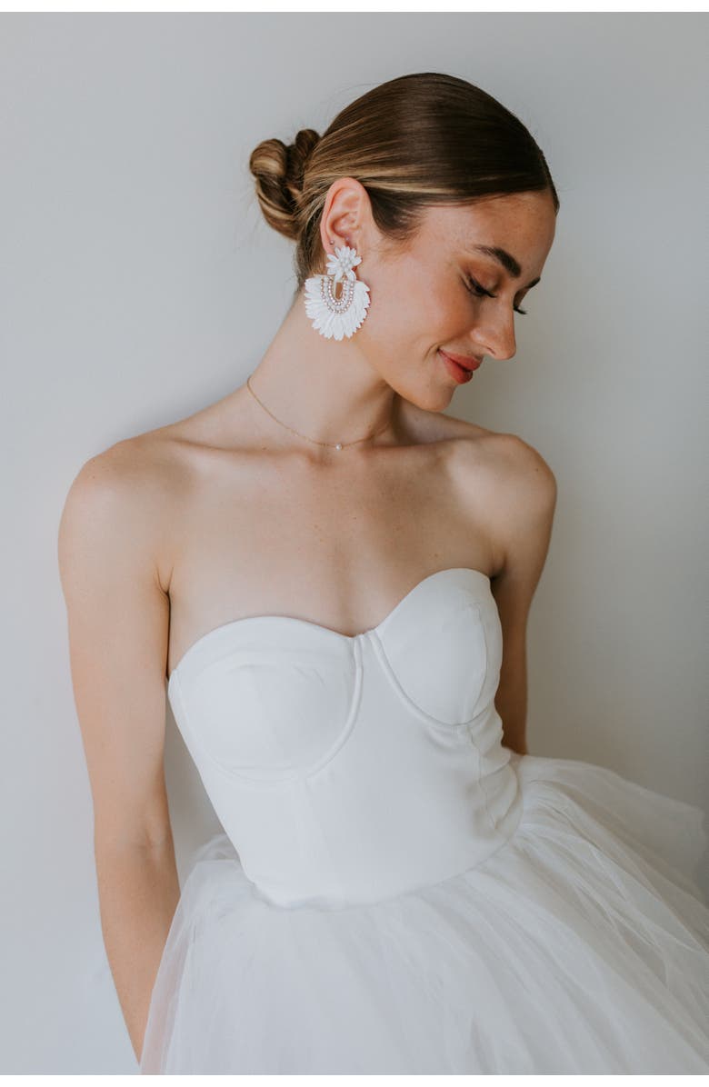 Untamed Petals Dubai Earring, Alternate, color, White