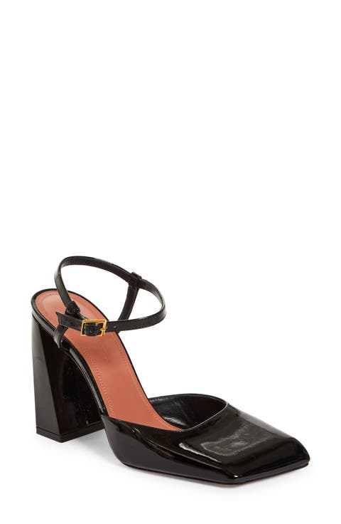 Block Heel Ankle Strap Sandal