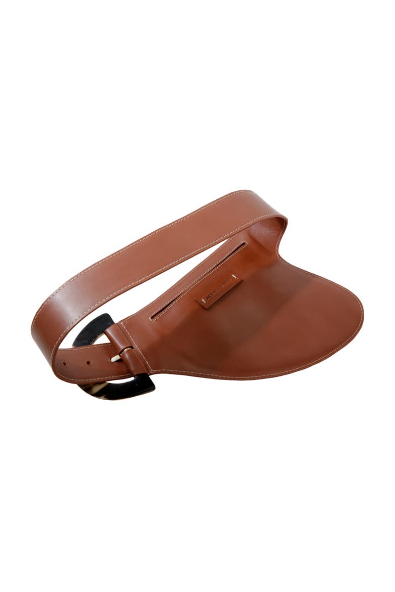 La Jefa Leather Belt, Alternate, color, Marron