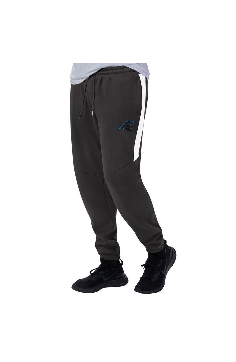 STARTER Men's Starter Black/White Carolina Panthers Goal Post Fleece Pants, Main, color, 