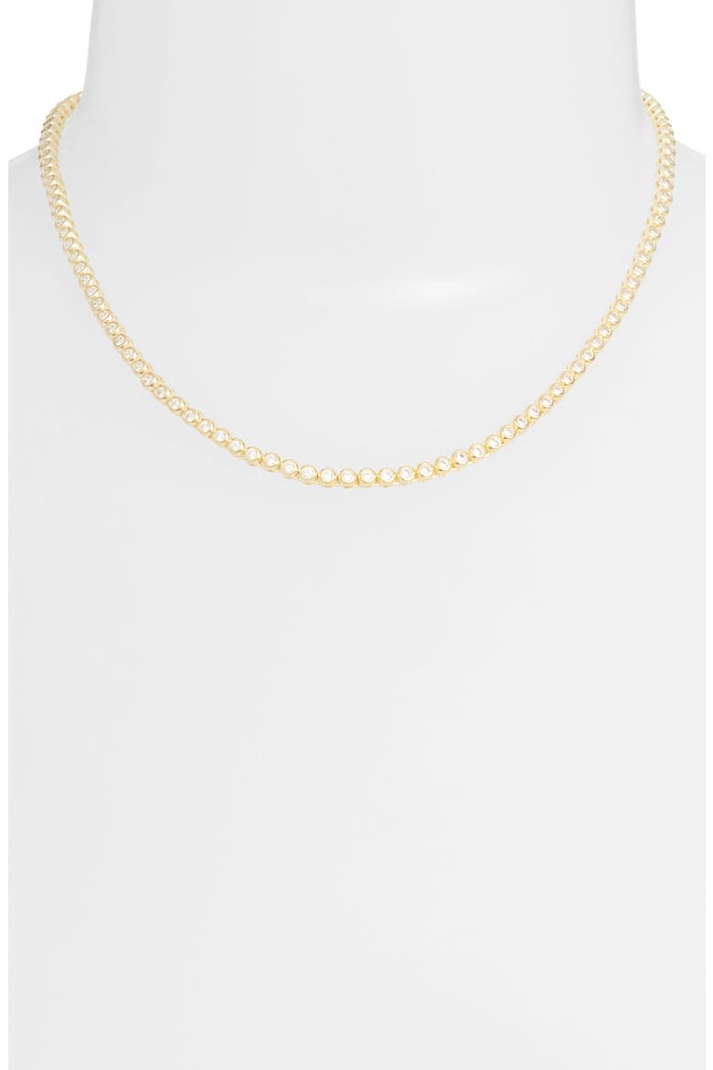 Classic Round Choker Necklace, Alternate, color, GOLD/ WHITE