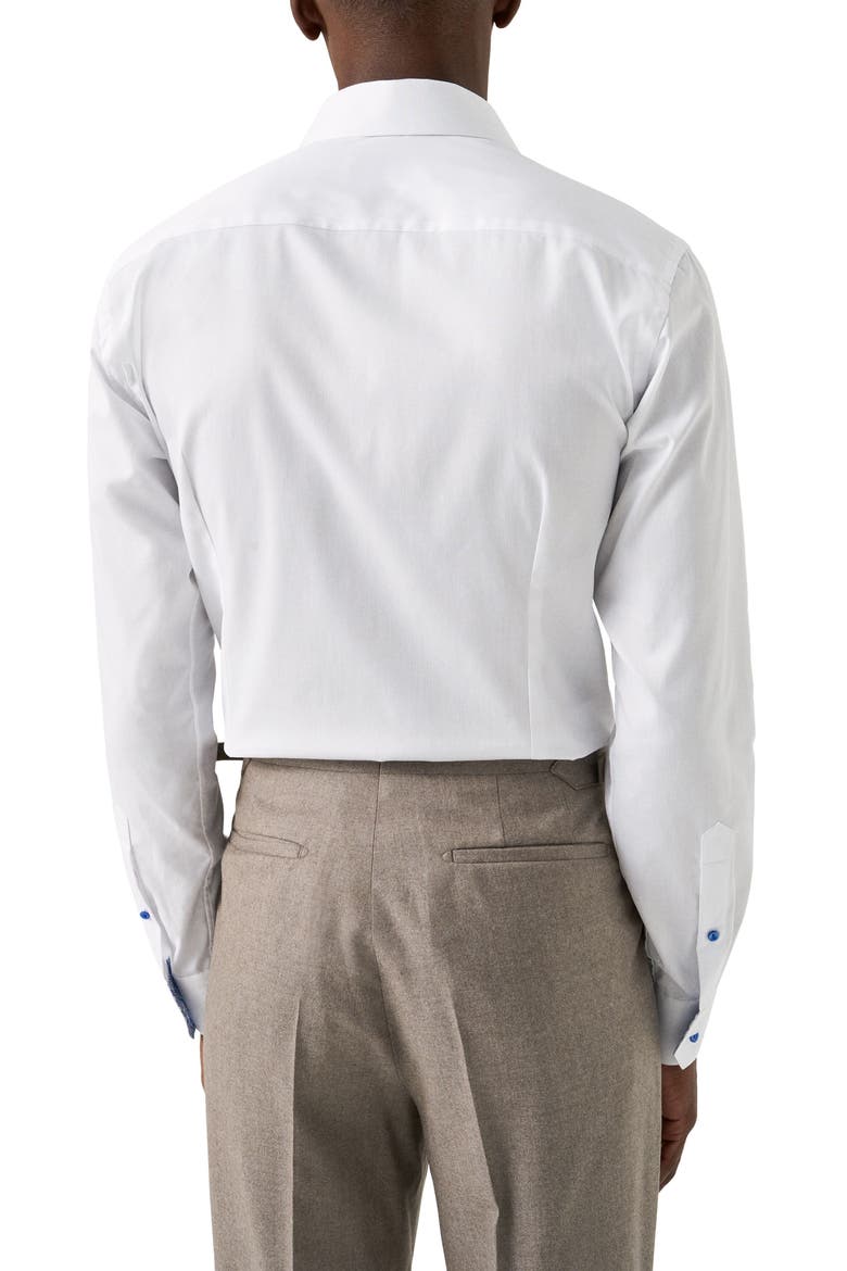 Contemporary Fit Geometric Twill Dress Shirt, Alternate, color, WHITE