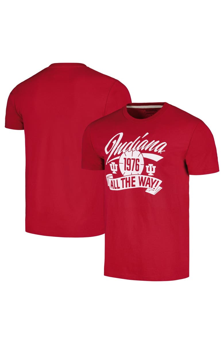 HOMEFIELD Men's Homefield Crimson Indiana Hoosiers "All the Way!" T-Shirt, Alternate, color, Crimson
