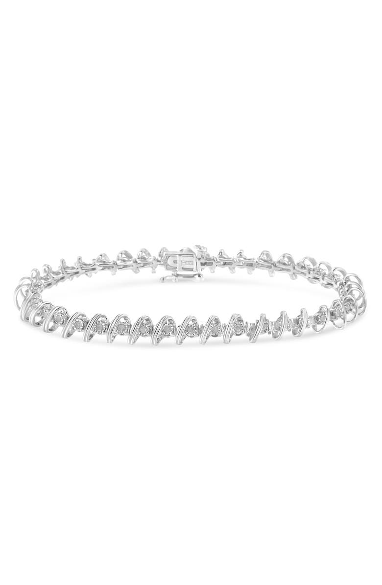 Haus of Brilliance Silver 1/2 Cttw Diamond Miracle-Set Tennis Bracelet, Main, color, White