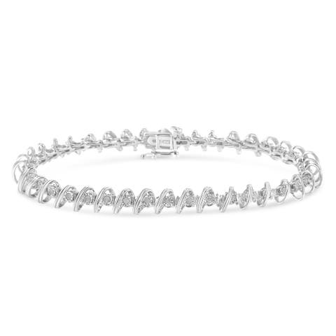 Silver 1/2 Cttw Diamond Miracle-Set Tennis Bracelet