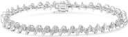 Haus of Brilliance Silver 1/2 Cttw Diamond Miracle-Set Tennis Bracelet