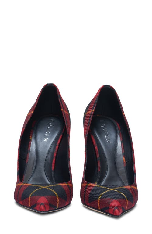Alexander Mcqueen Mcqueen Tartan Pointed Toe Pump In Red