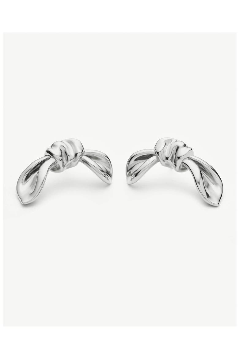 Mark Gong Bow Oversized Stud Earrings, Alternate, color, SILVER