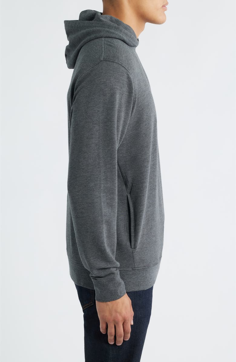 Peter Millar Oasis Cotton Blend Hoodie, Alternate, color, Charcoal