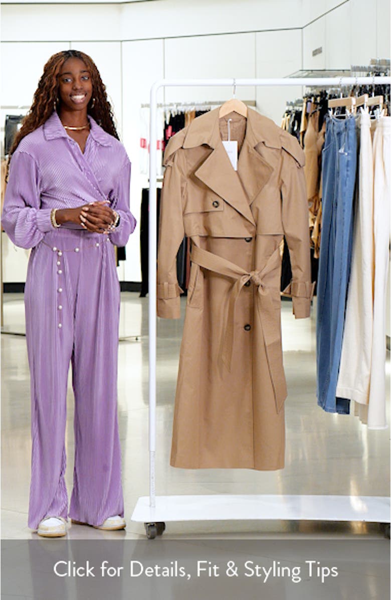 Belted Cotton Trench Coat, sales video thumbnail