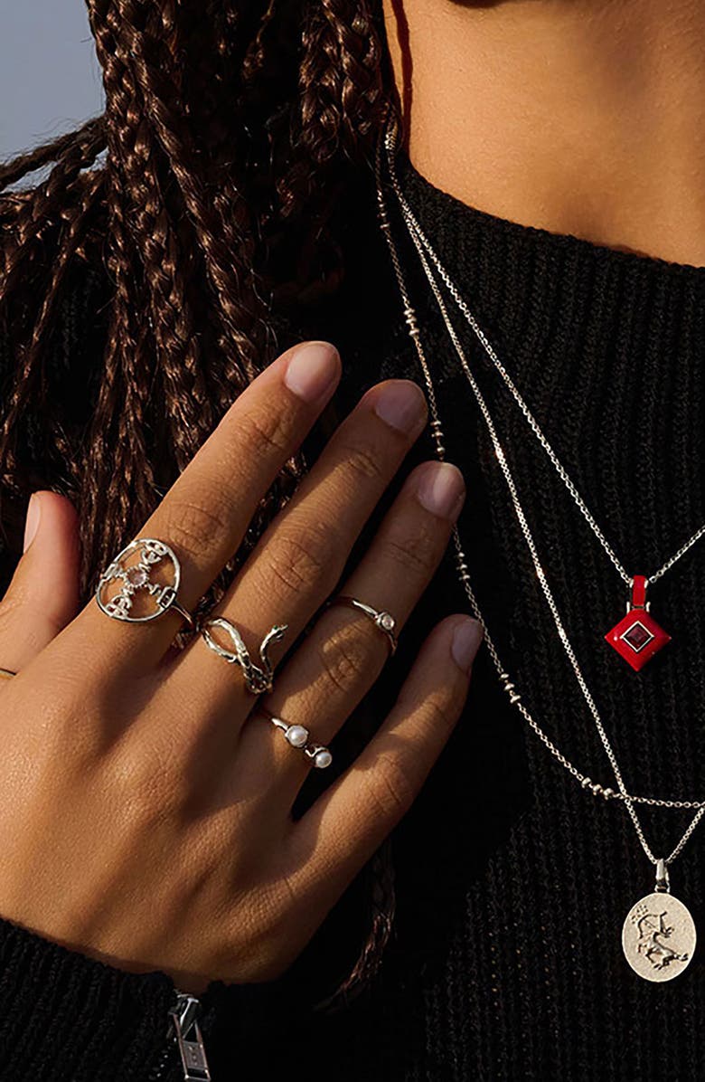 Awe Inspired White Sapphire Compass Ring, Alternate, color, 