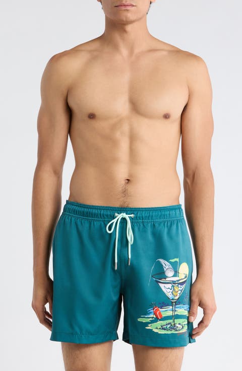 Golf Martini Swim Trunks