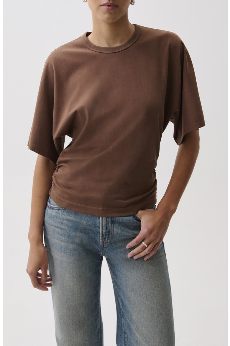Veronica Drop Shoulder Cotton T-Shirt, Main, color, LINDT
