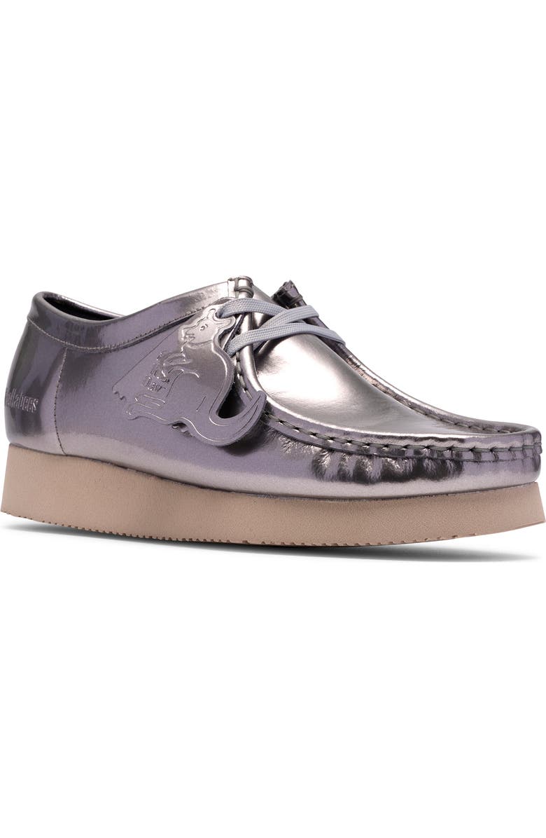 Clarks<sup>®</sup> Originals Wallabee Chukka Shoe, Main, color, Silver Patent