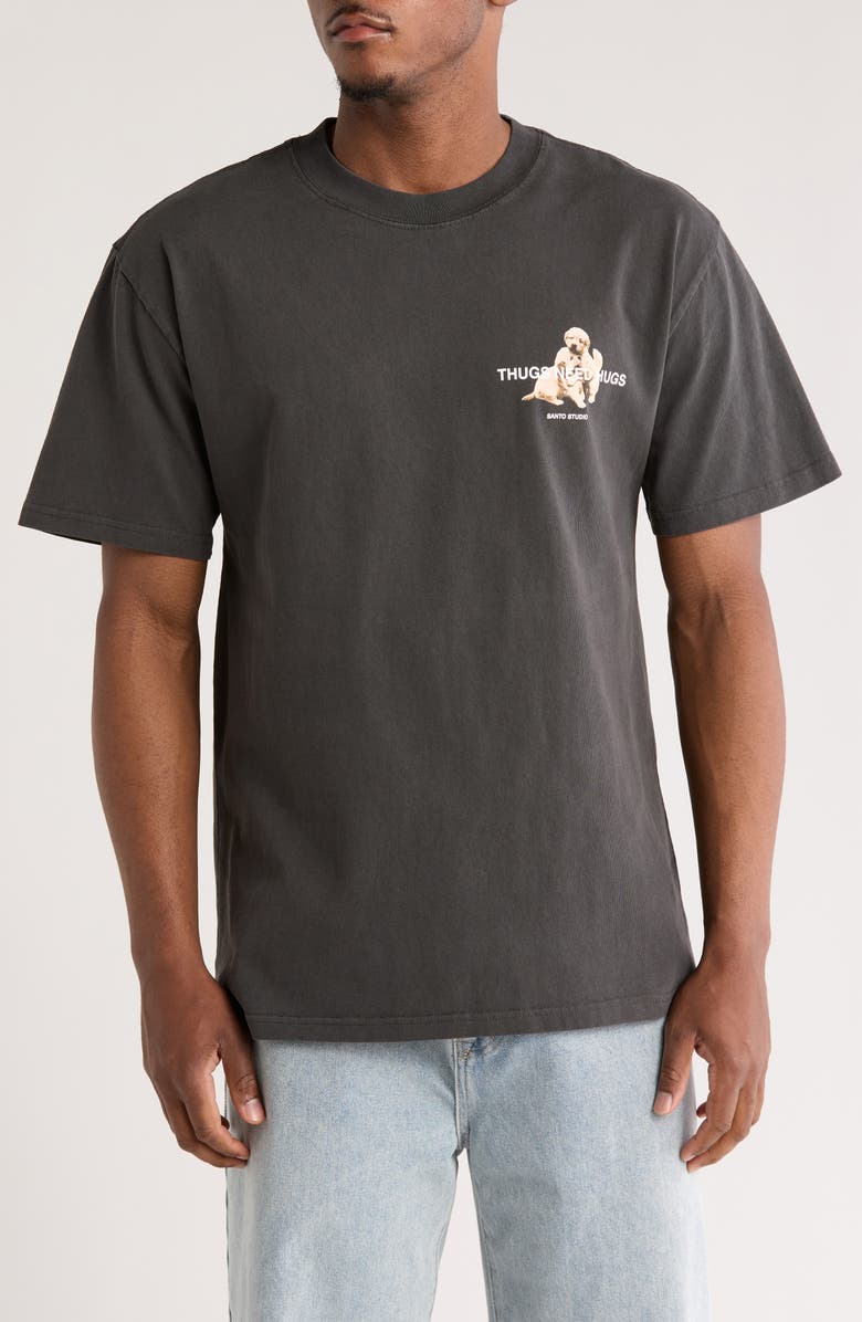 SANTO STUDIO Thugs Need Hugs OG Cotton Graphic T-Shirt, Main, color, 