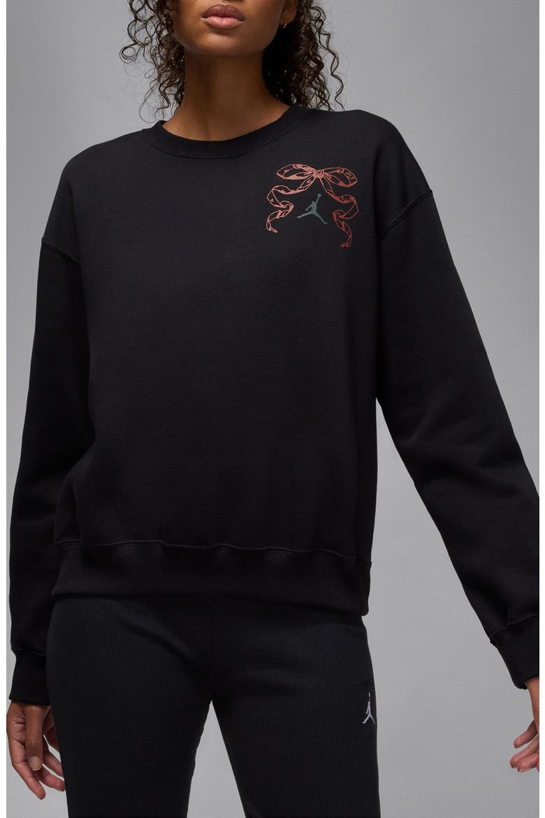 Brooklyn Fleece Graphic Sweatshirt, Main, color, BLACK