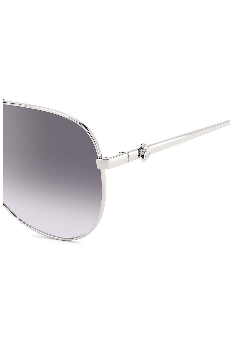 65mm Oversize Gradient Pilot Sunglasses, Alternate, color, PALLADIUM/ GREY SILVER
