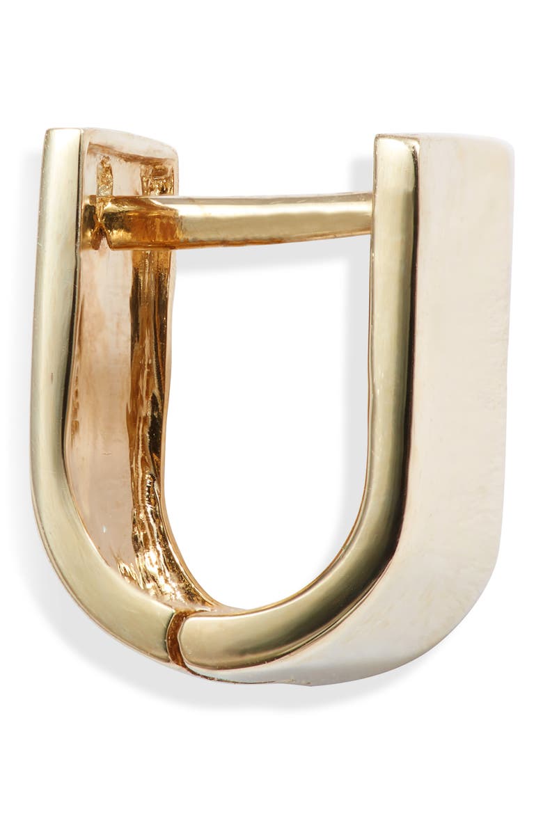 Wide Flat Huggie Hoop Earrings (Nordstrom Exclusive), Alternate, color, YELLOW GOLD