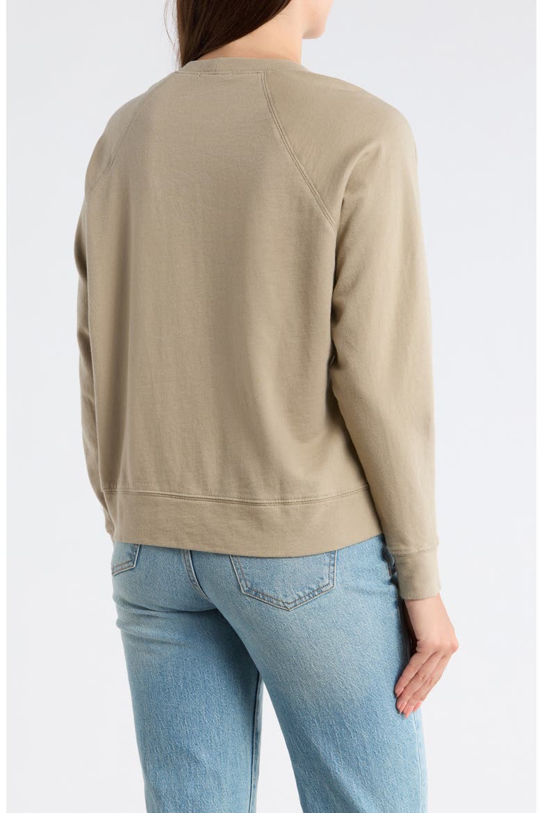 Cotton French Terry Relaxed Sweater, Alternate, color, OVERCAST