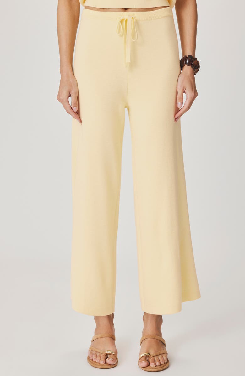 Splendid Christa Crop Sweater Pants, Main, color, Honeysuckle Yellow